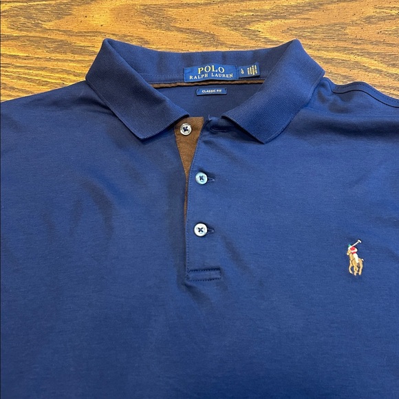 Polo Ralph Lauren Classic Fit Soft Cotton Polo Long Sleeve Shirt Refined Navy - Picture 5 of 10